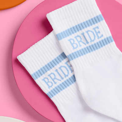 Something Blue Socks - white tube socks