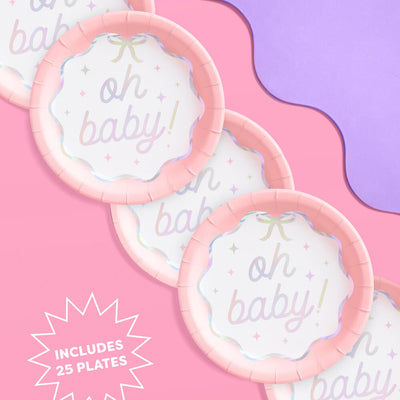 Oh Baby Plates - 25 paper plates