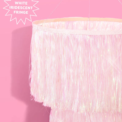 Iridescent Party Chandelier - sparkly foil chandelier
