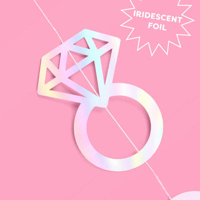 Engaged Era Garland - iridescent foil backdrop