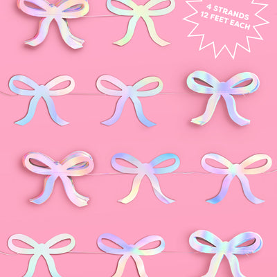 Tying the Knot Garland - iridescent foil backdrop