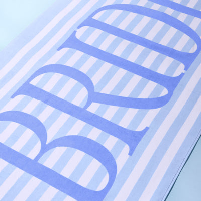 Coastal Bride Beach Towel - striped cotton towel