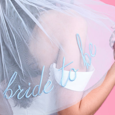Something Blue Veil - embroidered tulle veil
