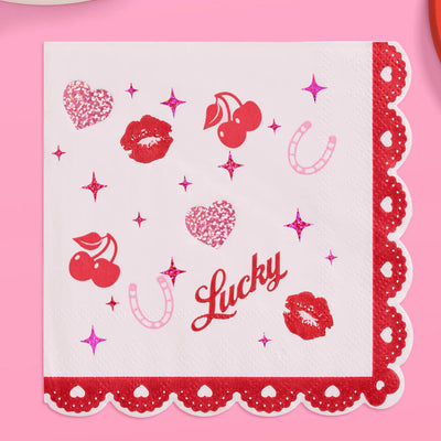 Lucky in Love Napkins - 25 paper napkins