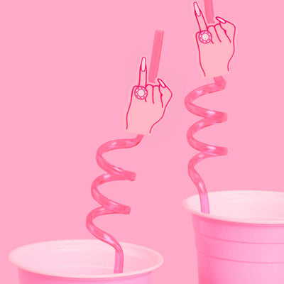 Bling Ring Straws - 12 reusable straws