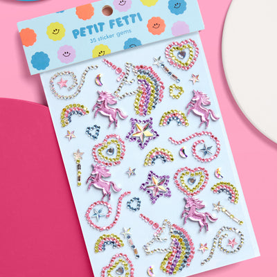 Unicorn Dreams Gem Set - 35 adhesive face gems