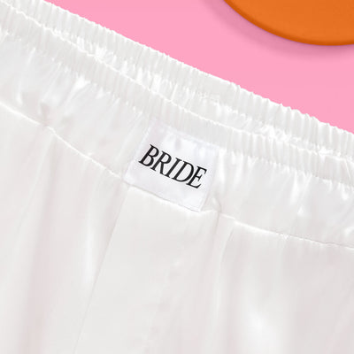Bride Boxers - white satin shorts