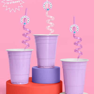 Party Era Straws - 12 reusable straws