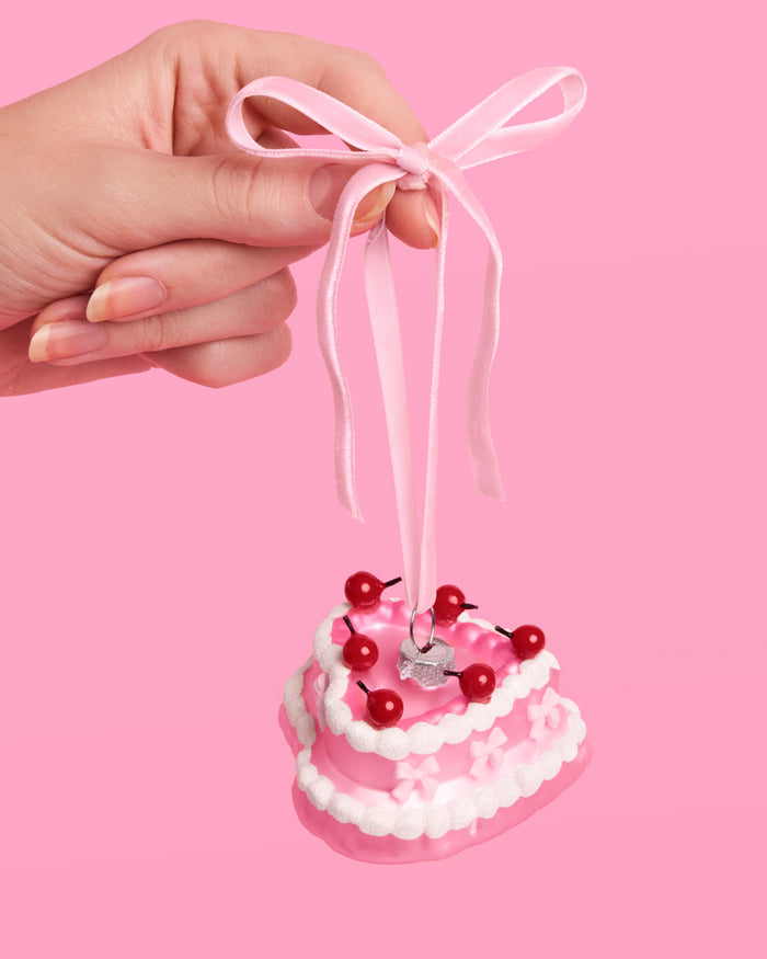 Sweetheart Cake Ornament - pink ornament