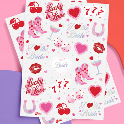 Lucky in Love Tats - 54 temporary tattoos
