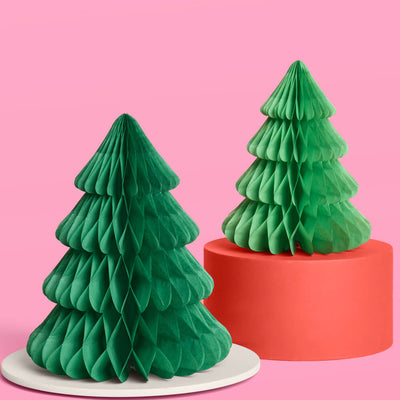 Very Merry Tree Set - 4 accordion tissue paper trees