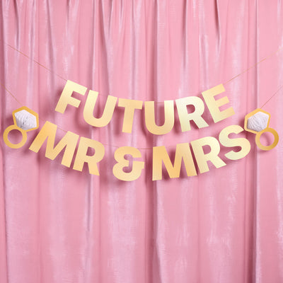 Future Mr & Mrs Banner - 3D paper banner
