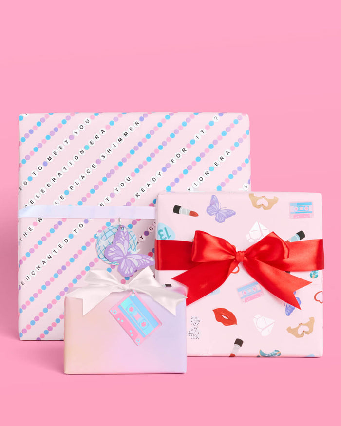 Gifting Era Wrapping Paper - 12 sheets + 16 tags