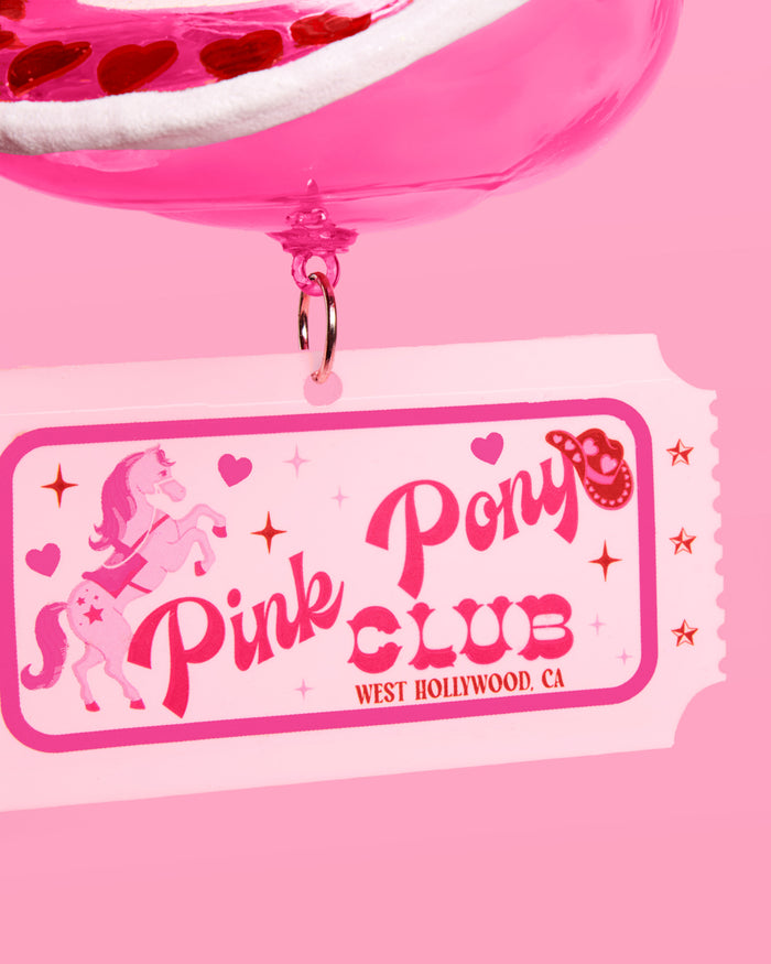 Pink Pony Club Ornament - glass ornament