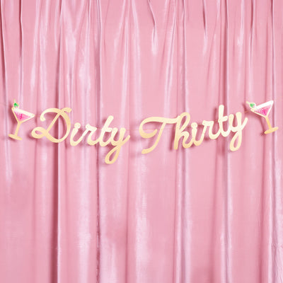 Dirty Thirty Banner - 3D paper banner
