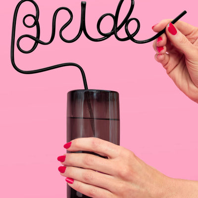 Bride or Die Straw - XL black Bride straw