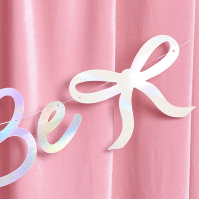 Tying The Knot Banner - iridescent foil banner