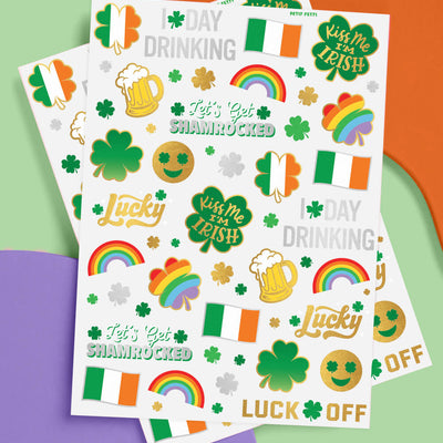 Shamrocked Tats - 54 foil temporary tattoos
