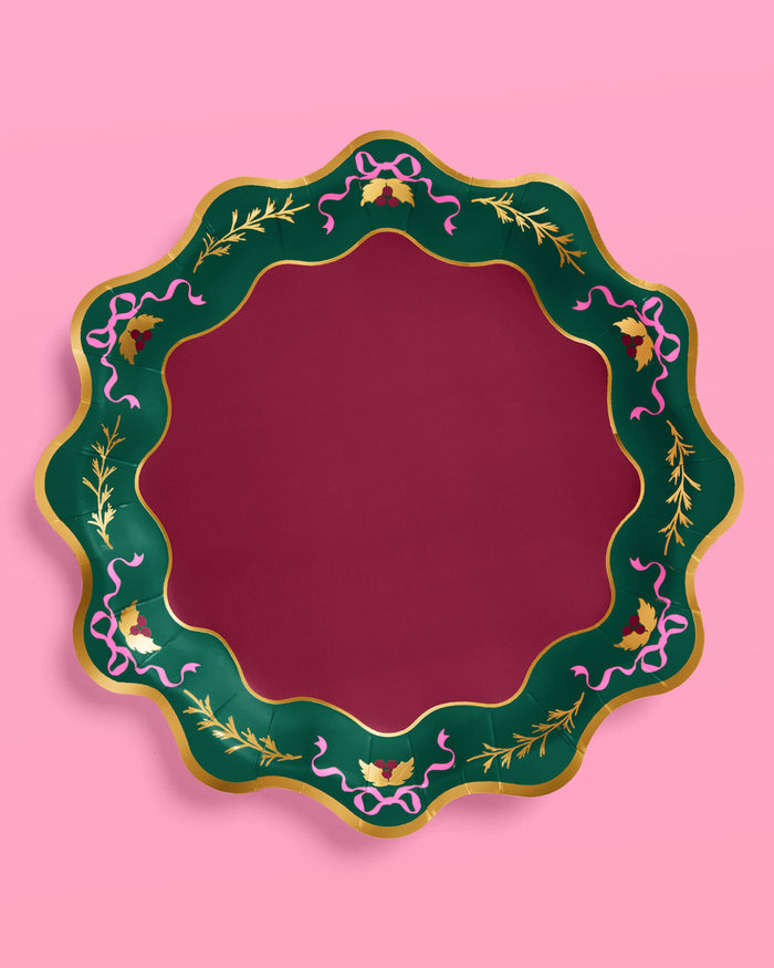 Tis the Season Plate Set - 32 paper plates, 2 sizes