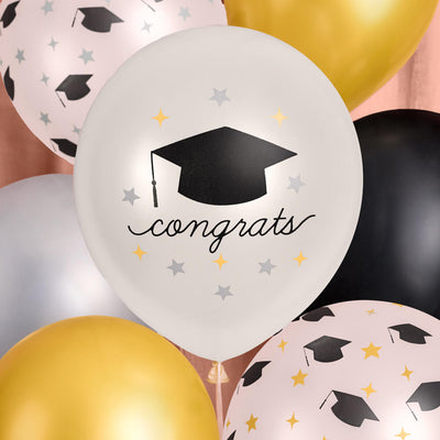 Congrats Grad Balloon Pack - 24 latex balloons