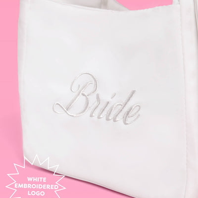 The Bride Purse - embroidered satin bag