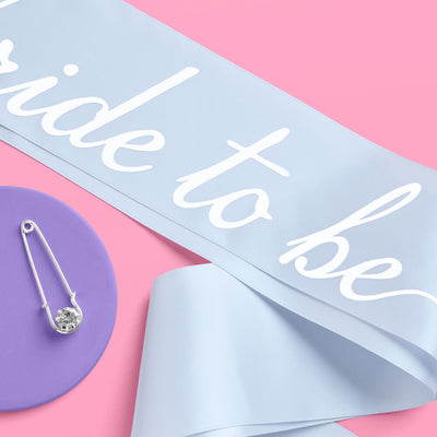 Something Blue Sash - blue satin sash