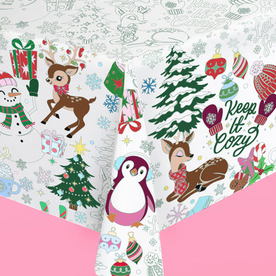 Color Me Merry Tablecloth - coloring tablecloth