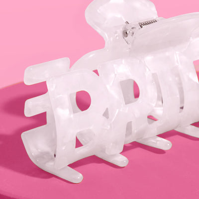 Bride Claw Clip - white acrylic claw clip