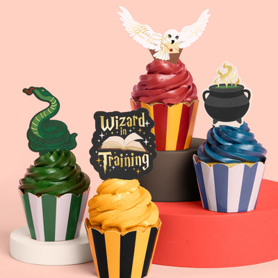 Wizard Cupcake Set - 24 sets of liners + toppers