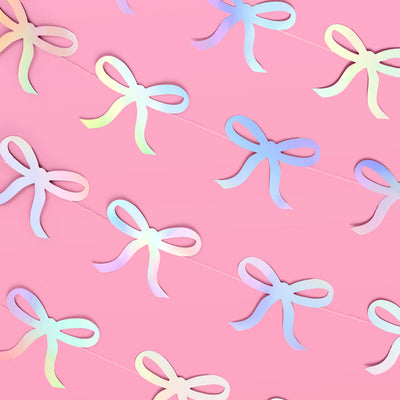 Tying the Knot Garland - iridescent foil backdrop