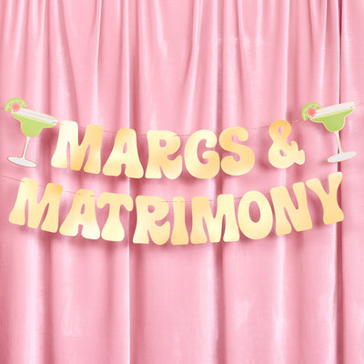 Margs & Matrimony Banner - gold foil banner