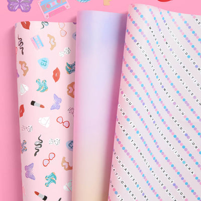 Gifting Era Wrapping Paper - 12 sheets + 16 tags