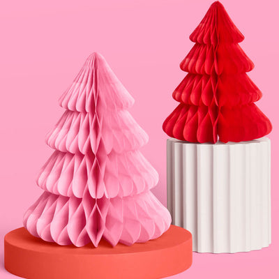Very Merry Tree Set - 4 accordion tissue paper trees