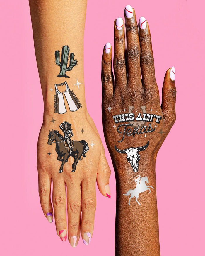 Texas Hold 'Em Tats - 50 temporary tattoos