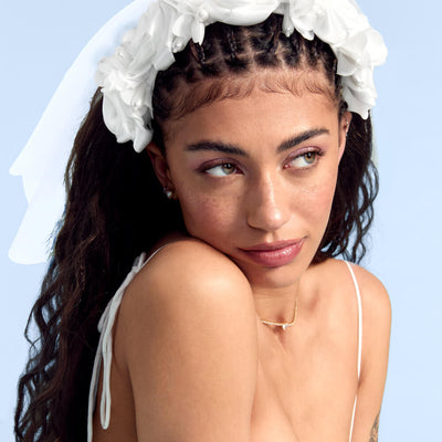 The Rosette Veil - premium headband w. tulle veil