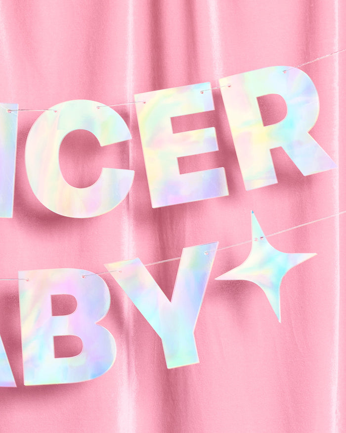 Cancer Baby Banner - iridescent foil banner