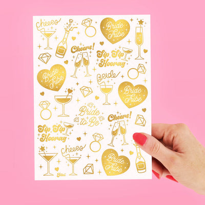 Sippin’ Pretty Tats -  54 foil temporary tattoos
