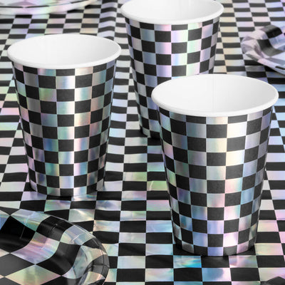 Checked Out Cups - 50 iridescent 12oz cups