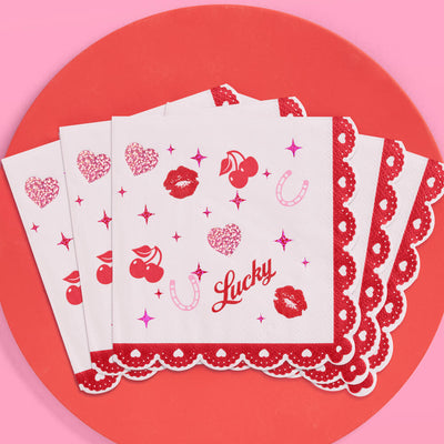 Lucky in Love Napkins - 25 paper napkins