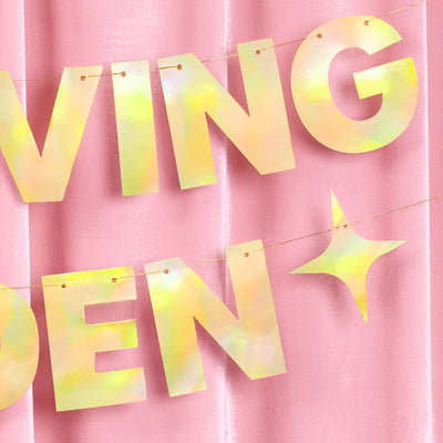It's Giving Golden Banner - gold foil banner
