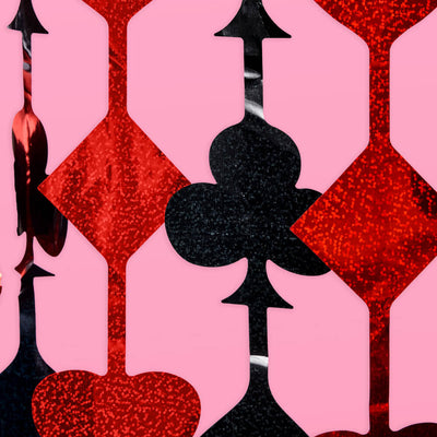 Feeling Lucky Curtain - red and black foil curtain