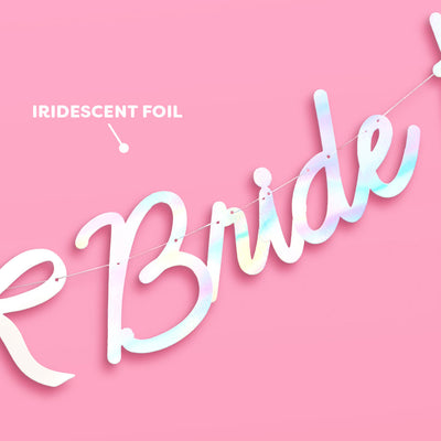 Tying The Knot Banner - iridescent foil banner