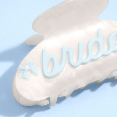 Something Blue Clip - pearl acrylic claw clip