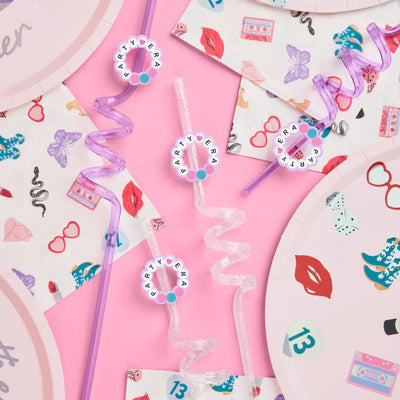 Party Era Straws - 12 reusable straws
