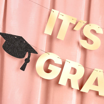 It's Giving Graduated Banner - gold foil banner