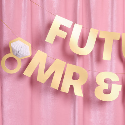Future Mr & Mrs Banner - 3D paper banner