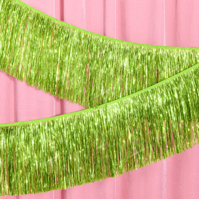 Limelight Fringe - lime green foil banner