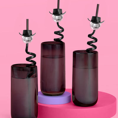 Texas Hold 'Em Straws - 12 reusable straws