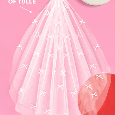 Tying the Knot Duo - mini bows veil + gloves