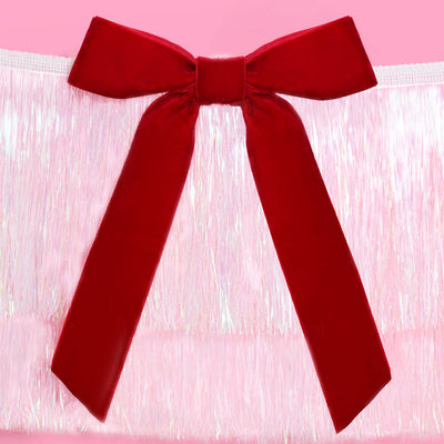 Bow Bliss Banner - layered fringe + velvet bows